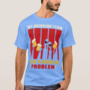 Camiseta Engraçado, cerveja dizendo dardos, motif dart play