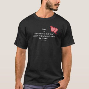 Camiseta Engraçado cervejaria que diz corações