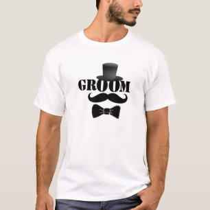 Camiseta Engraçado Chapéu Superior e bigode