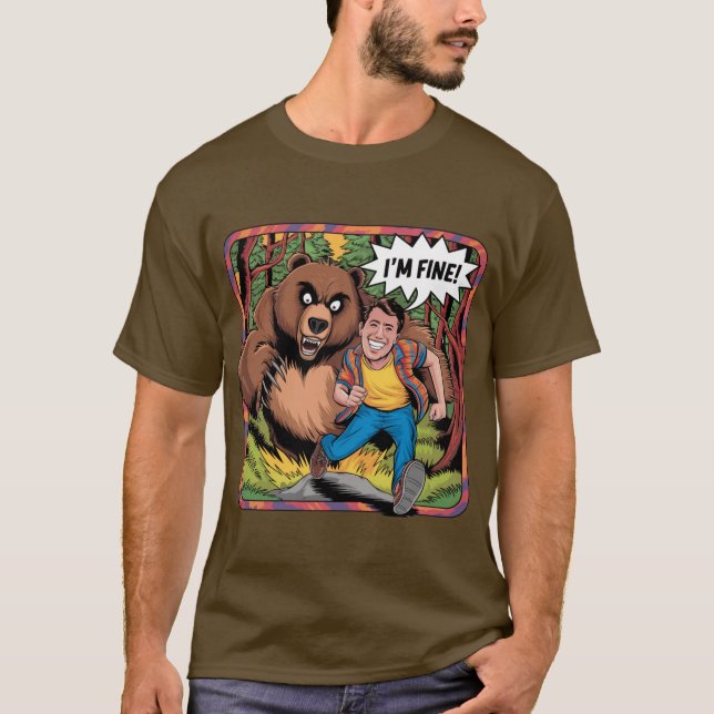 Camiseta Engraçado Chase "Eu estou bem" Ilustração de Carto (Frente)