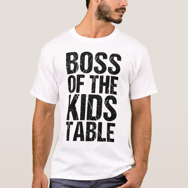 Camiseta Engraçado Chefe de Ação de Graças da Mesa das Cria (Frente)
