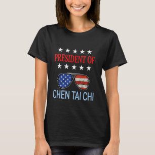 Camiseta Engraçado Chen Tai Chi A Curar A Bandeira American