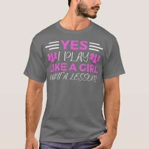 Camiseta Engraçado Chess Girl Sim Eu Toco Como Uma Garota Q