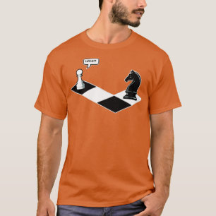 Camiseta Engraçado Chess Pawn e Knight, estilo japonês Nani