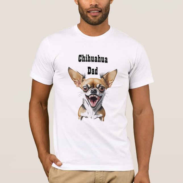 Camiseta Engraçado Chichhuahua Humor Cachorro | Pai Chi (Frente)
