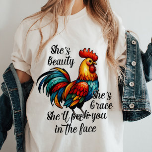 Camiseta Engraçado Chicken Cotação T-Shirt