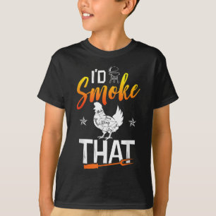 Camiseta Engraçado Chicken Graphic Women Men Meat Smok