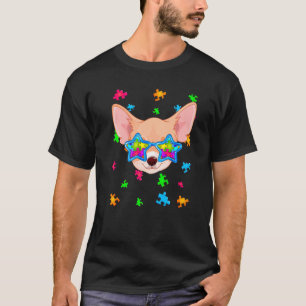 Camiseta Engraçado Chihuahua Quebra-cabeça Autismo Cão de C