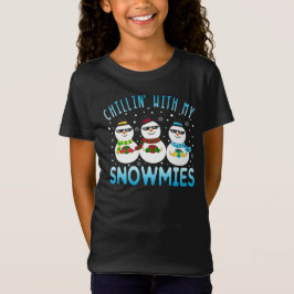 Camiseta Engraçado Chilling Com Meu Natal De Neve