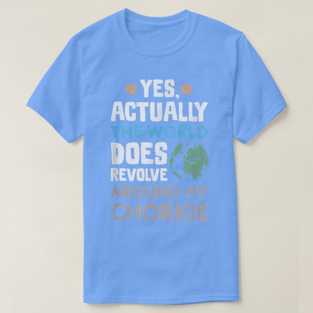 Camiseta Engraçado Chorkie Dog (Frente do Design)