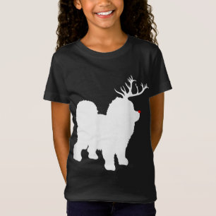 Camiseta Engraçado Chow Chow Cão Cachorro Névoa Antlers Xma