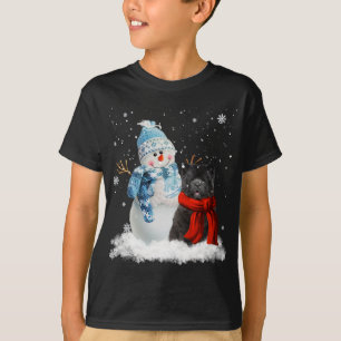 Camiseta Engraçado Chow Chow Natal Snowman Pajama