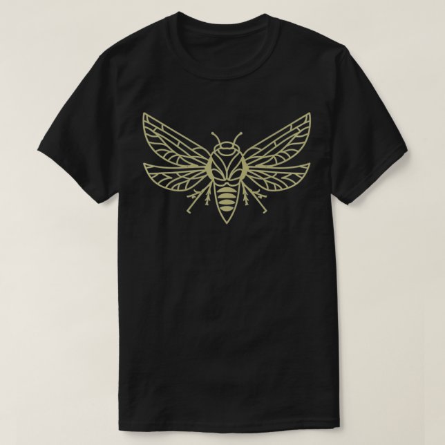Camiseta Engraçado Cicada Inseto Inseto Verão Natureza Graf (Frente do Design)