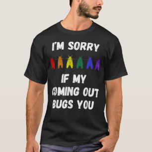 Camiseta Engraçado Cicada Orgulho gay Insett Cicadas Saindo