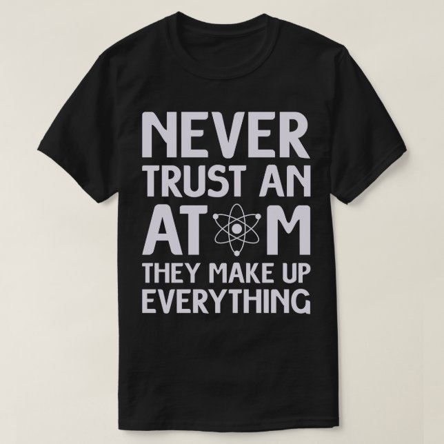 Camiseta Engraçado Ciência Atom (Frente do Design)