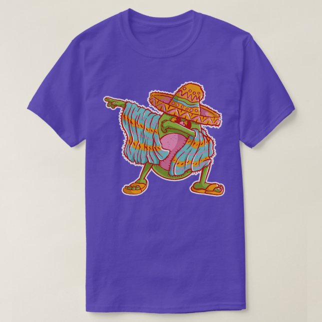 Camiseta Engraçado Cinco De Mayo Dabbing Avocado (Frente do Design)
