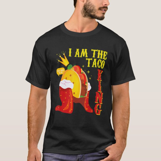 Camiseta Engraçado Cinco de Mayo, eu sou o Taco King Boy Do (Frente)