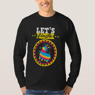 Camiseta Engraçado Cinco De Mayo Vamos Fiesta Pinata Mexica