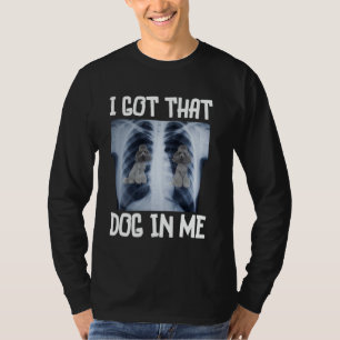 Camiseta Engraçado Cinza Poodle Eu peguei aquele Cachorro e