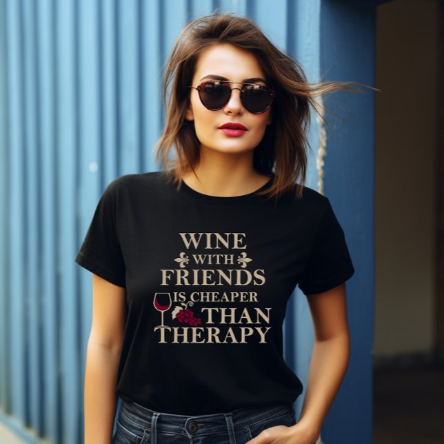Camiseta Engraçado cita o famoso slogan do bebedor do vinho (Criador carregado)
