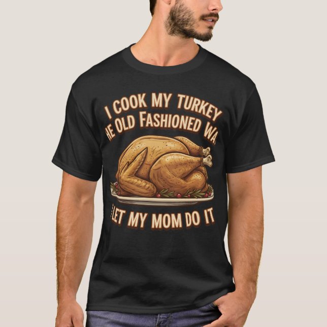 Camiseta Engraçado Citação De Ação De Graças Que Eu Cozinho (Frente)