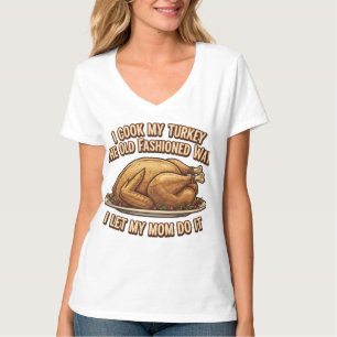 Camiseta Engraçado Citação De Ação De Graças Que Eu Cozinho