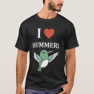 Camiseta Engraçado, citação de Hummingbird, adoro humorista