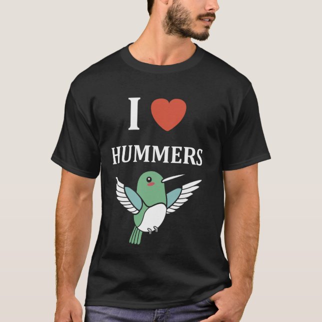 Camiseta Engraçado, citação de Hummingbird, adoro humorista (Frente)
