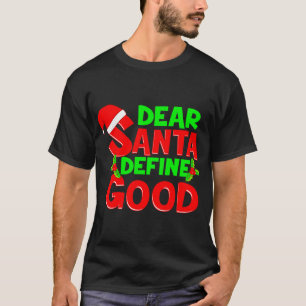 Camiseta Engraçado Citação de Natal Caros Papais noeis Defi