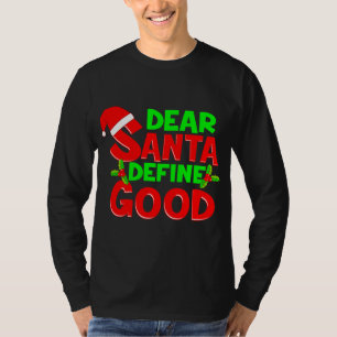 Camiseta Engraçado Citação de Natal Caros Papais noeis Defi