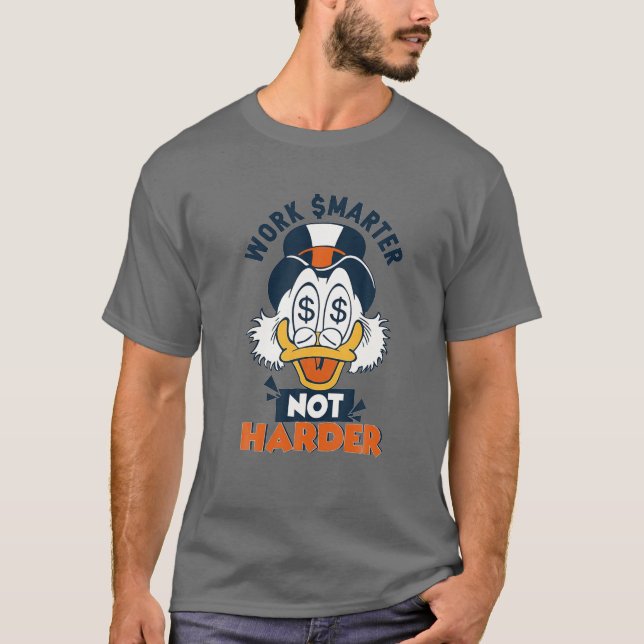 Camiseta Engraçado Citação de Trabalho Tio Scrooge Mais Int (Frente)