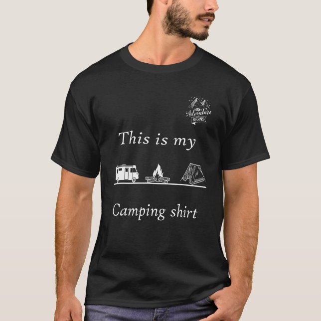 Camiseta Engraçado Citação De Viagem, Este É O Meu Acampame (Frente)