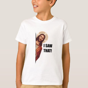 Camiseta Engraçado Citar Jesus Meme Eu Vi Aquele Cristão