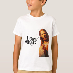 Camiseta Engraçado Citar Jesus Meme Eu Vi Aquele Cristão