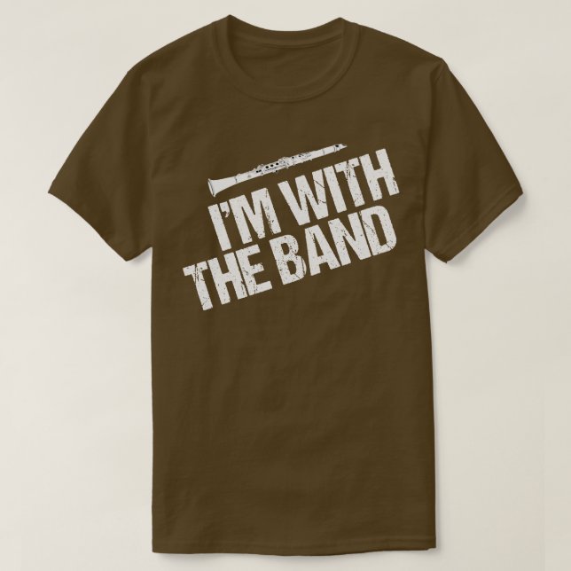 Camiseta Engraçado Clarinet Im Com A Banda (Frente do Design)