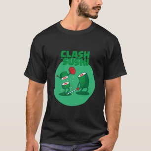 Camiseta Engraçado Clash Sushi