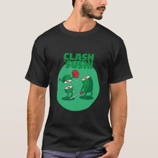 Camiseta Engraçado Clash Sushi