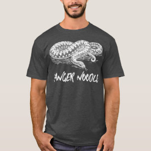 Camiseta Engraçado Cobra de Perigo Noodle Snek Meme Hognos
