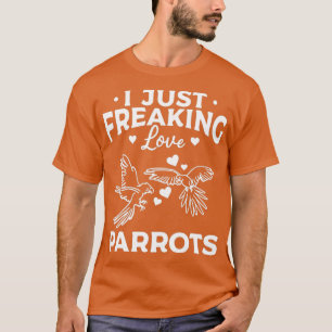 Camiseta Engraçado Cockatiel Parrot Bird, Eu Só Amo O Amor.