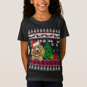 Camiseta Engraçado Cocker Espanhol Natal Feio Cachorro Lo