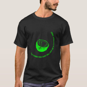 Camiseta Engraçado coco moderno, legal, texto verde neon