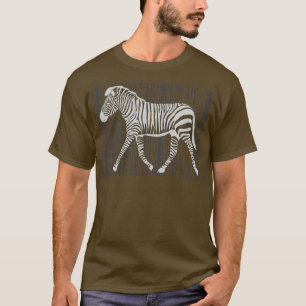 Camiseta Engraçado Código de Barras de Presente Animal Zebr