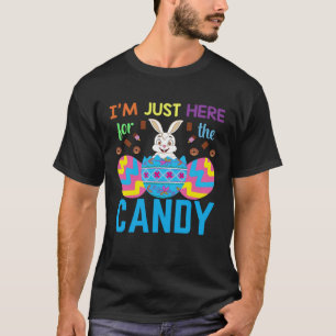 Camiseta Engraçado coelhinho de Páscoa Estou aqui só para P