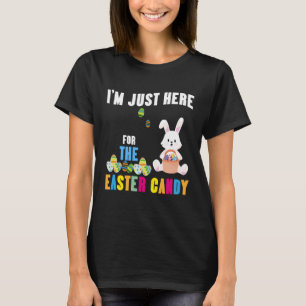 Camiseta Engraçado coelhinho de Páscoa Estou aqui só para P