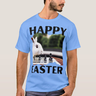 Camiseta Engraçado Coelhinho Jogando Felz pascoa De Coelho