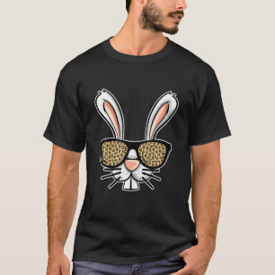 Camiseta Engraçado Coelhinho Mau Vestindo Vidro de Xadrez 