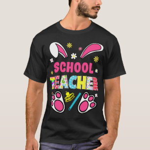 Camiseta Engraçado Coelho Escola Professora Páscoa Dia dos
