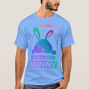 Camiseta Engraçado Coelho Pintado Eu Sou O Elétrico Bunny H