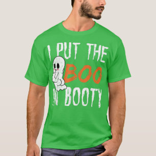 Camiseta Engraçado Colocar O Boo Em Booty Ghost Halloween C