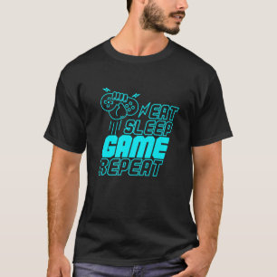 Camiseta Engraçado Coma Dormir Mahjong Repetir Jogo Mulhere